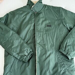 Levi's Green Bomber Jacket with Stand-Up Collar
